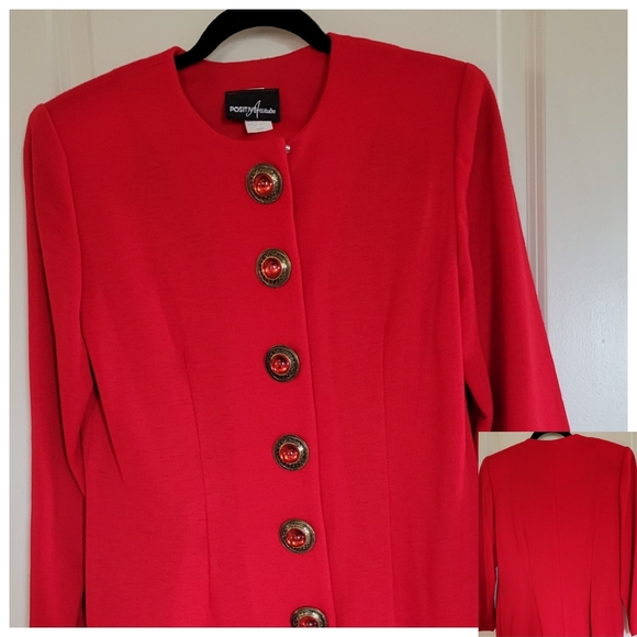 Positive Attitude Red dress stretchy style - Picture 3 of 12